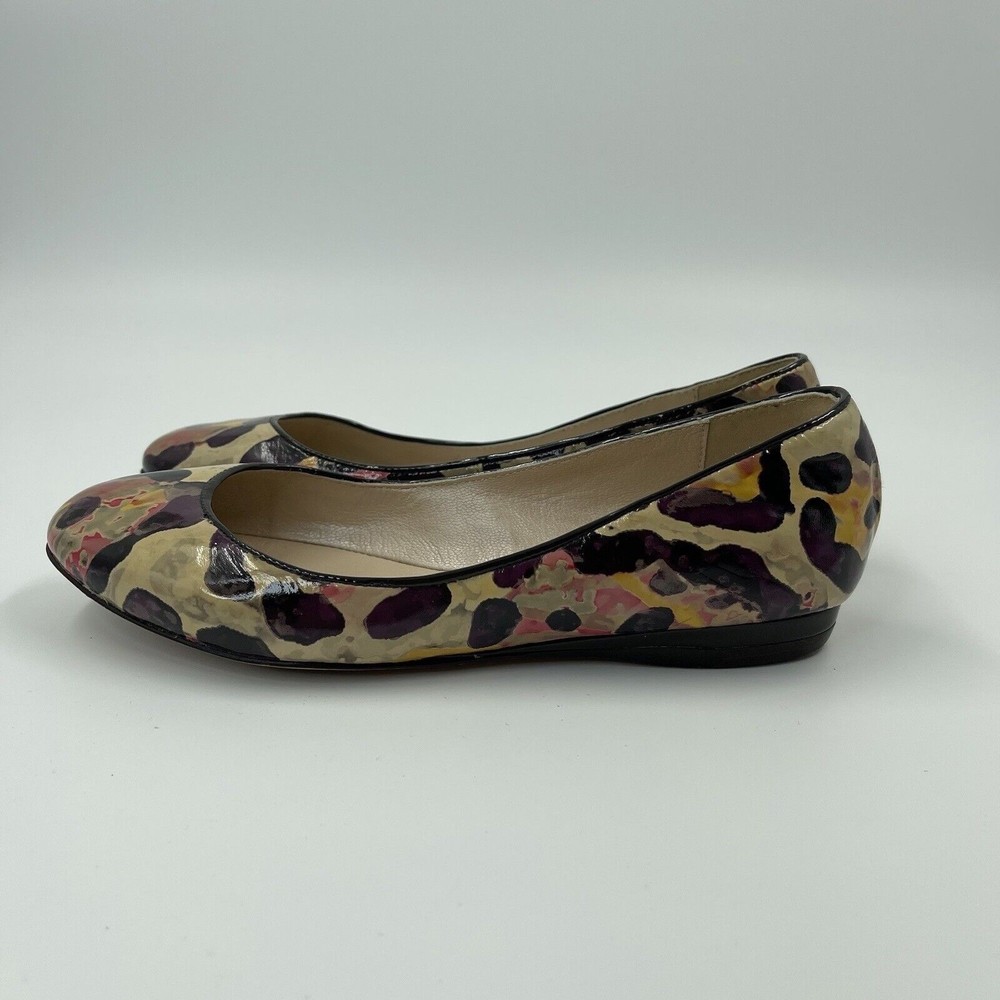 Jean-Michel Cazabat Robin Leather Upper Sole Floral Print Ballet Flats EU Sz 35
